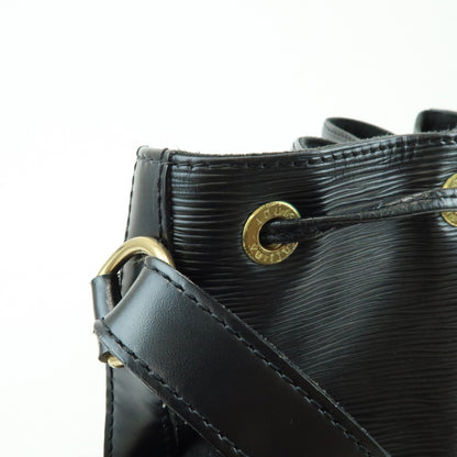 Louis Vuitton Petit Noe Epi Leather, Black, Leather, Handbag