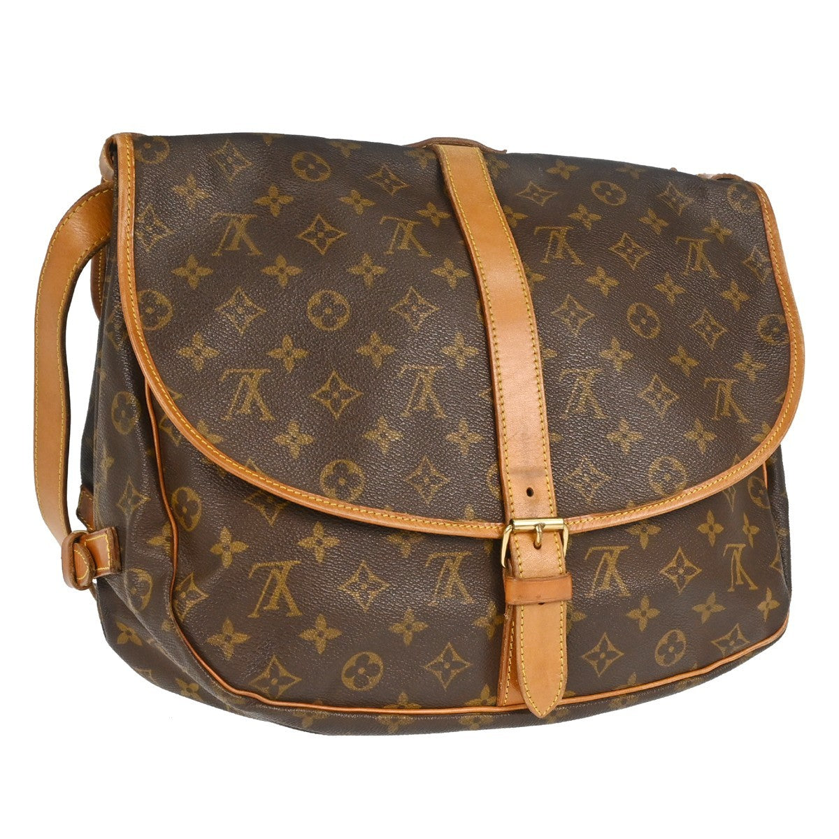 Louis Vuitton Saumur Monogram Canvas, Brown, Canvas, Shoulder Bag