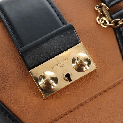 Louis Vuitton Cour Marly Leather with Studded Detail, Beige, Leather, Handbag