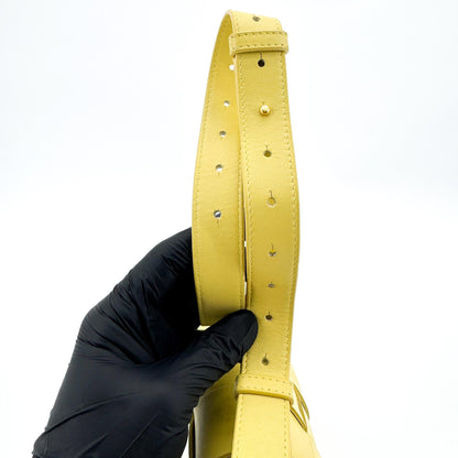 Bottega Veneta Cassette Belt Maxi Intrecciato Leather, Yellow, Leather, Clutch