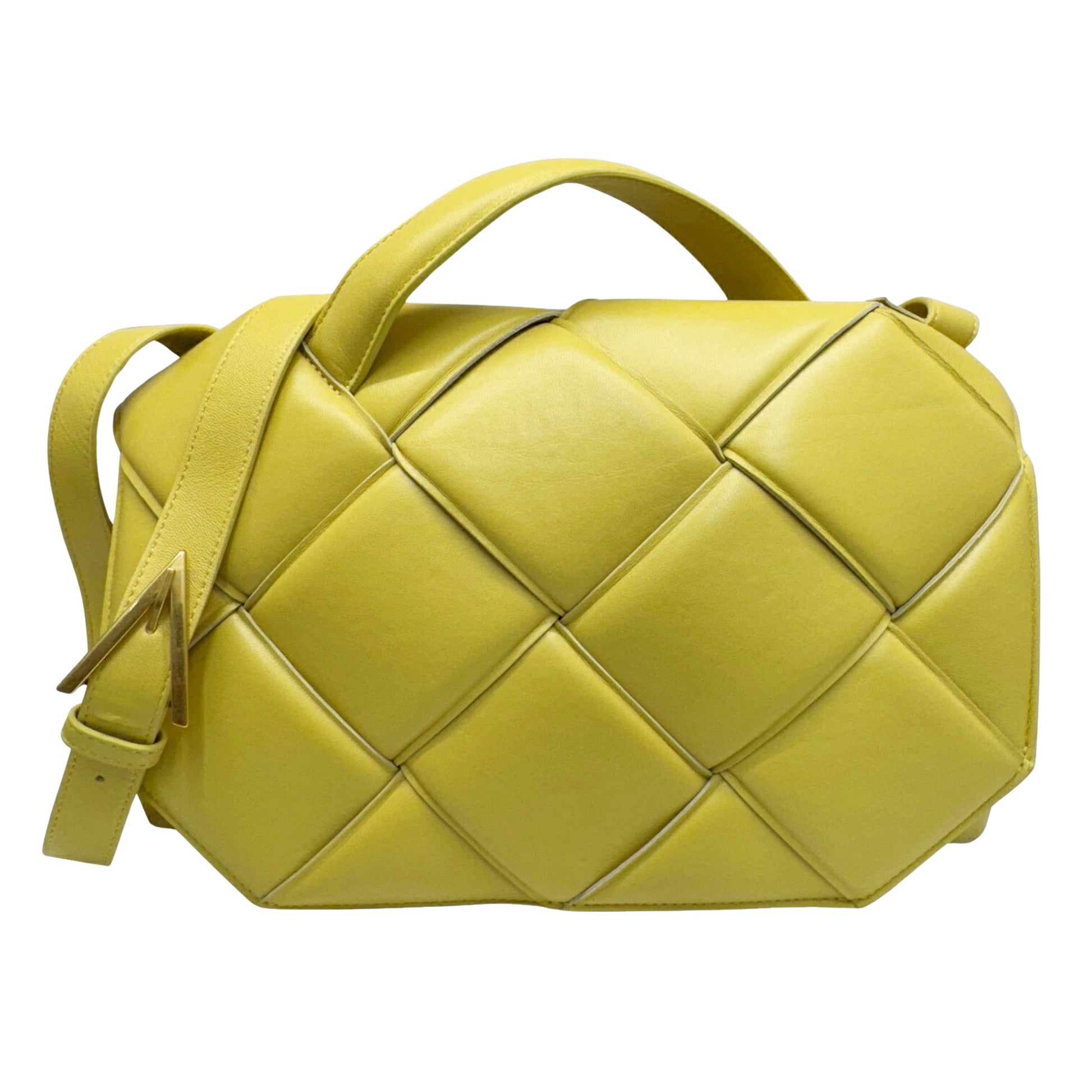 Bottega Veneta Intrecciato, Yellow, Leather, shoulder