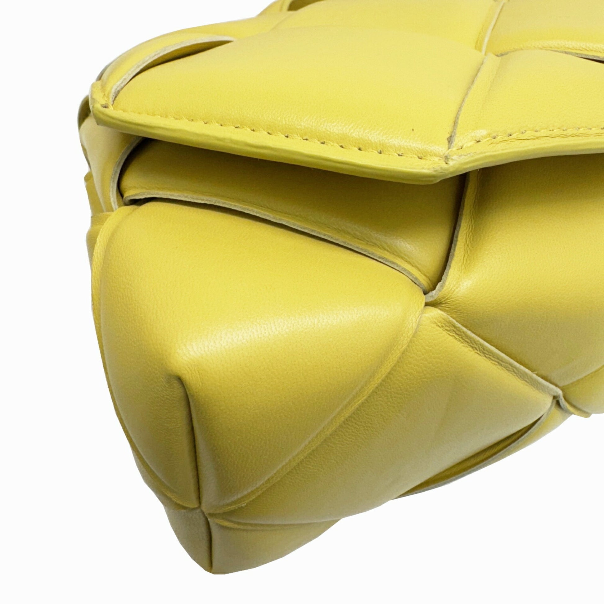 Bottega Veneta Intrecciato, Yellow, Leather, shoulder