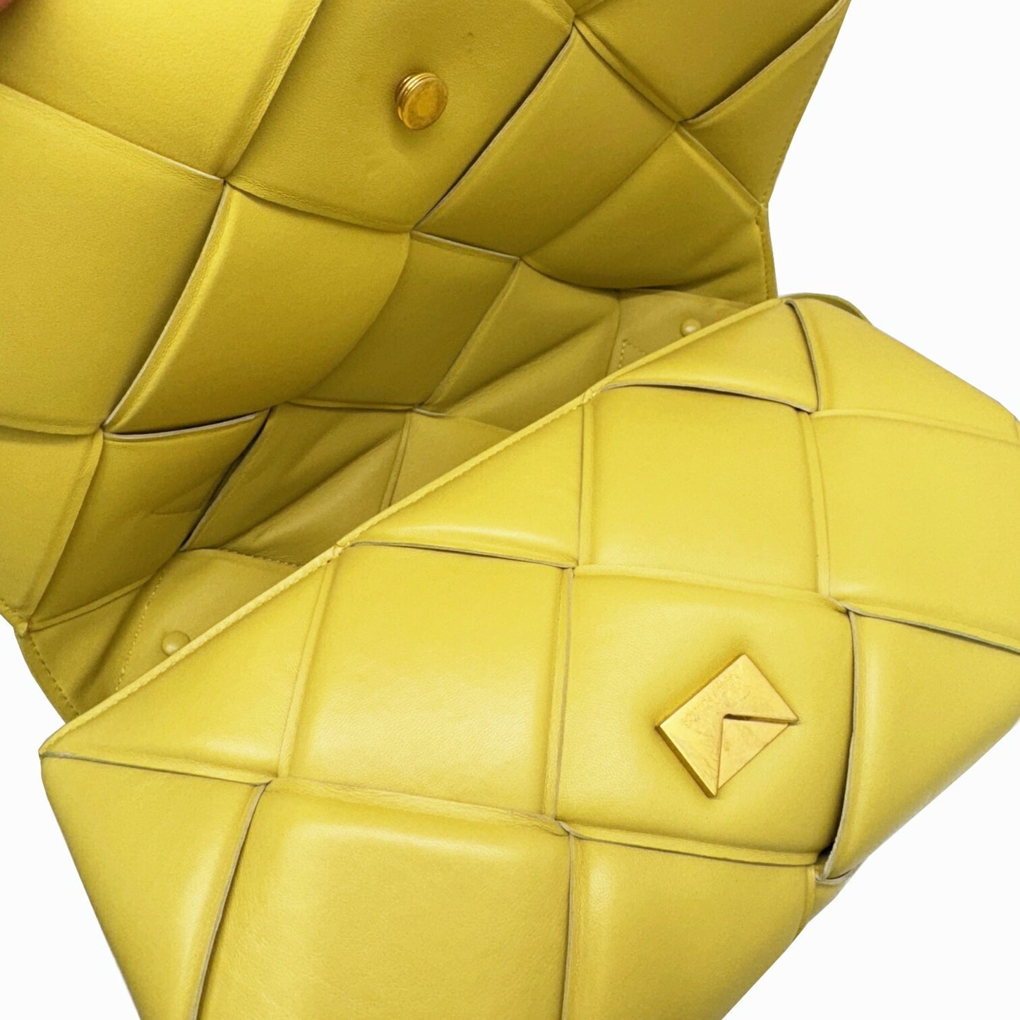 Bottega Veneta Intrecciato, Yellow, Leather, shoulder