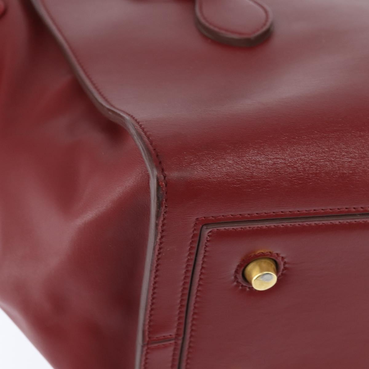 Celine Tie Tote leather, RED, LEATHER, Tote bag