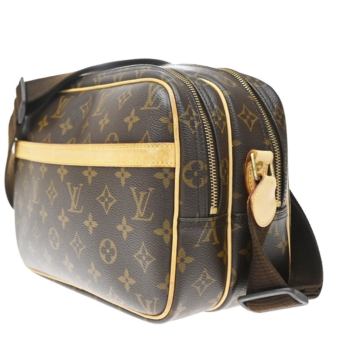 Louis Vuitton Reporter Monogram Canvas, Brown, Canvas, Shoulder Bag
