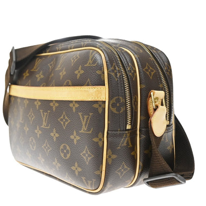Louis Vuitton Reporter Monogram Canvas, Brown, Canvas, Shoulder Bag