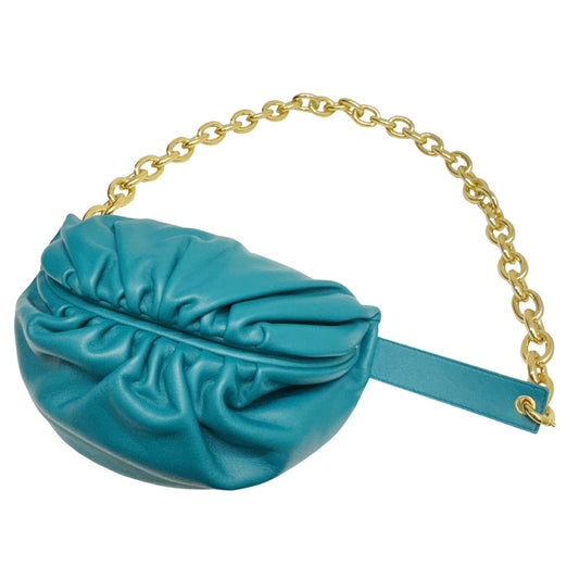 Bottega Veneta, Blue, Leather, shoulder