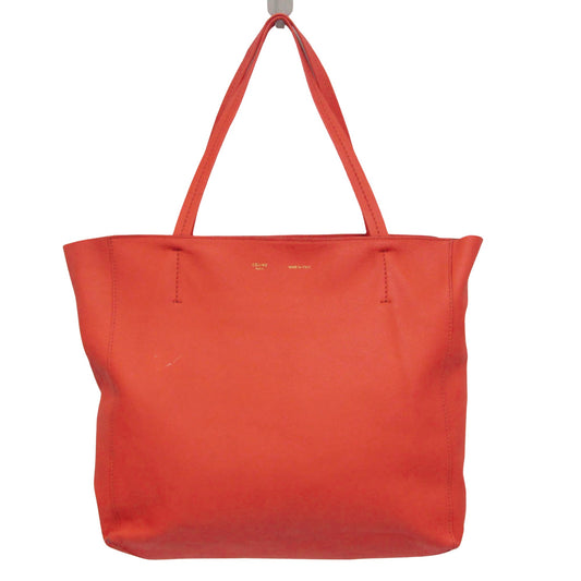 Céline Horizontal, Red, Leather, tote