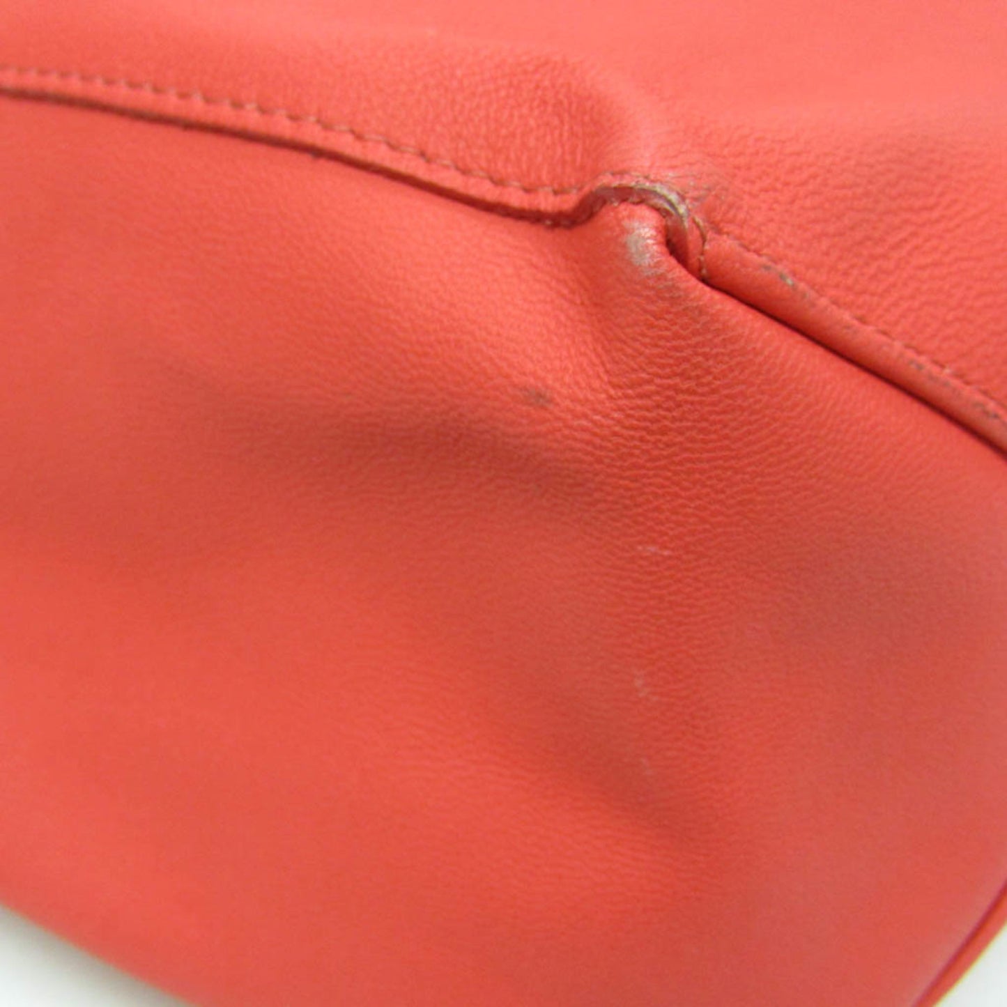 Céline Horizontal, Red, Leather, tote