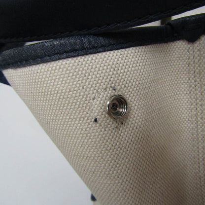 Balenciaga Navy Cabas, White, Canvas, handbag