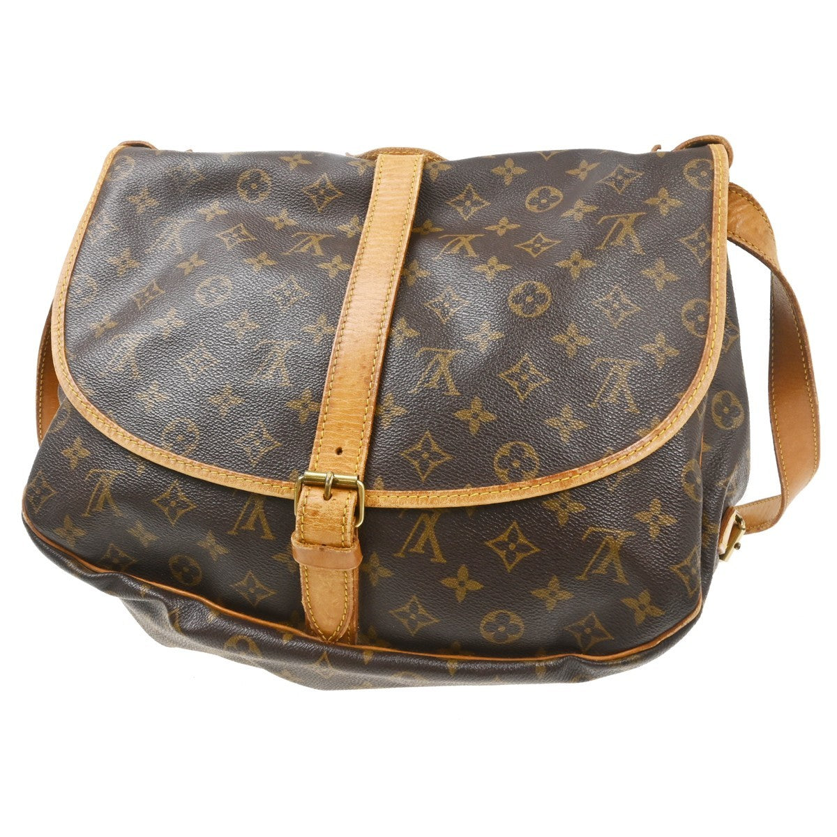 Louis Vuitton Saumur Monogram Canvas, Brown, Canvas, Shoulder Bag