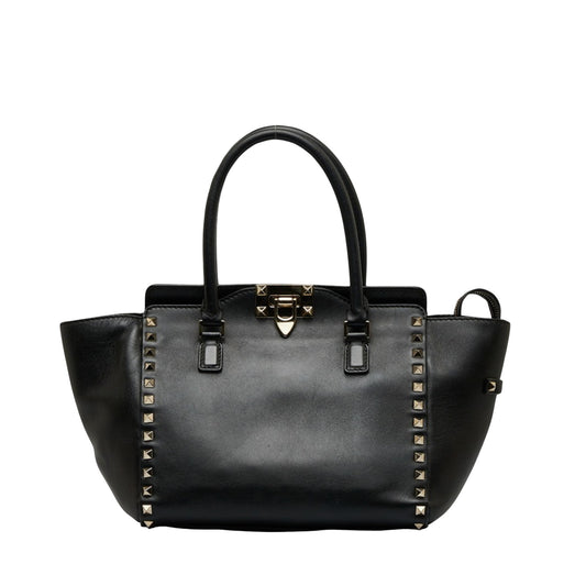 Valentino Garavani Rockstud, Black, Leather, handbag