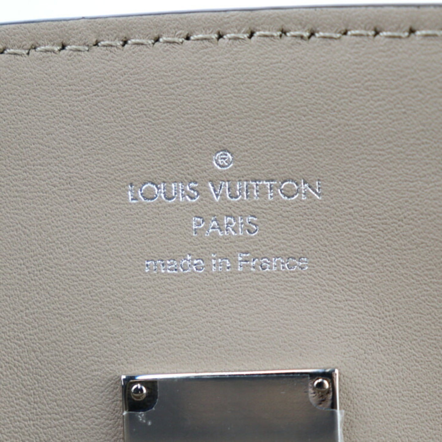 Louis Vuitton Milla, Grey, Leather, handbag