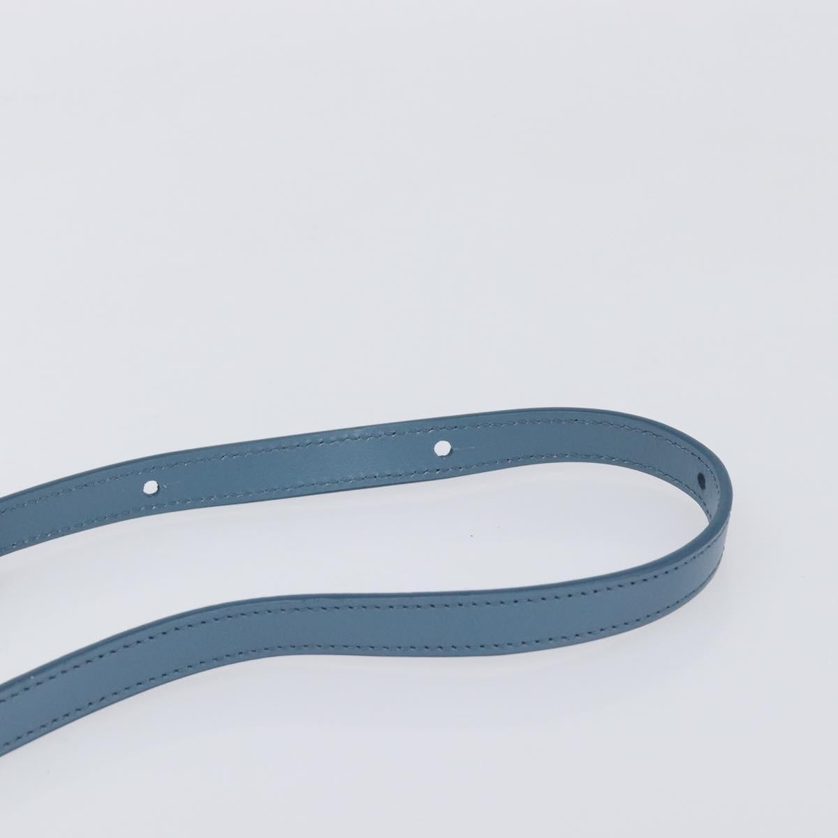 Celine Triomphe Oval Leather, Blue, Leather, Crossbody Bag