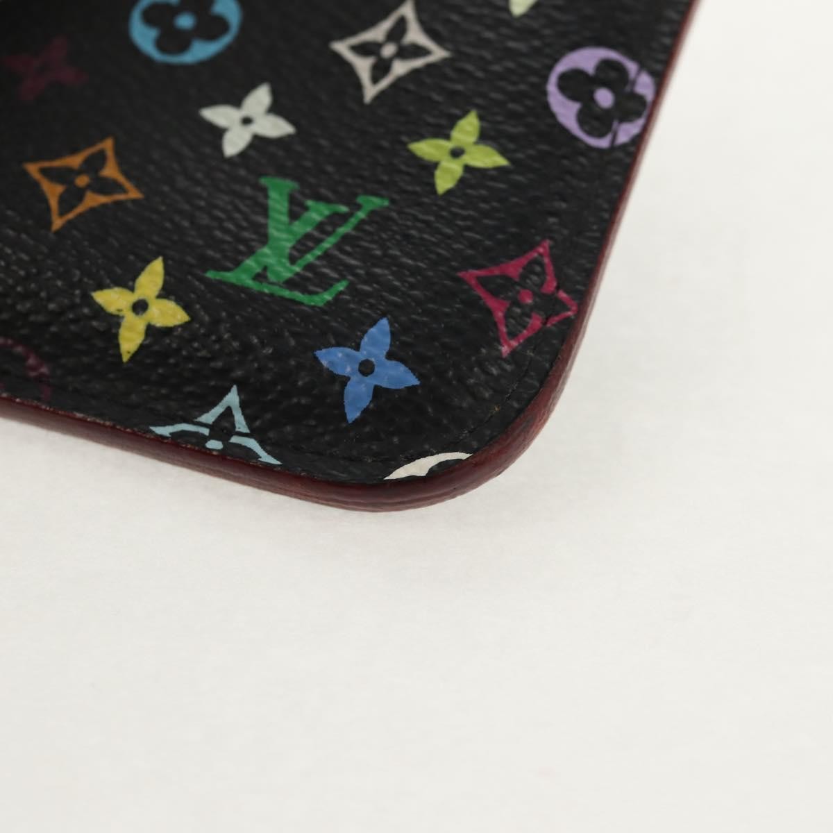 Louis Vuitton Pochette clés NM Monogram Multicolor Canvas, Black, Canvas, Wallet