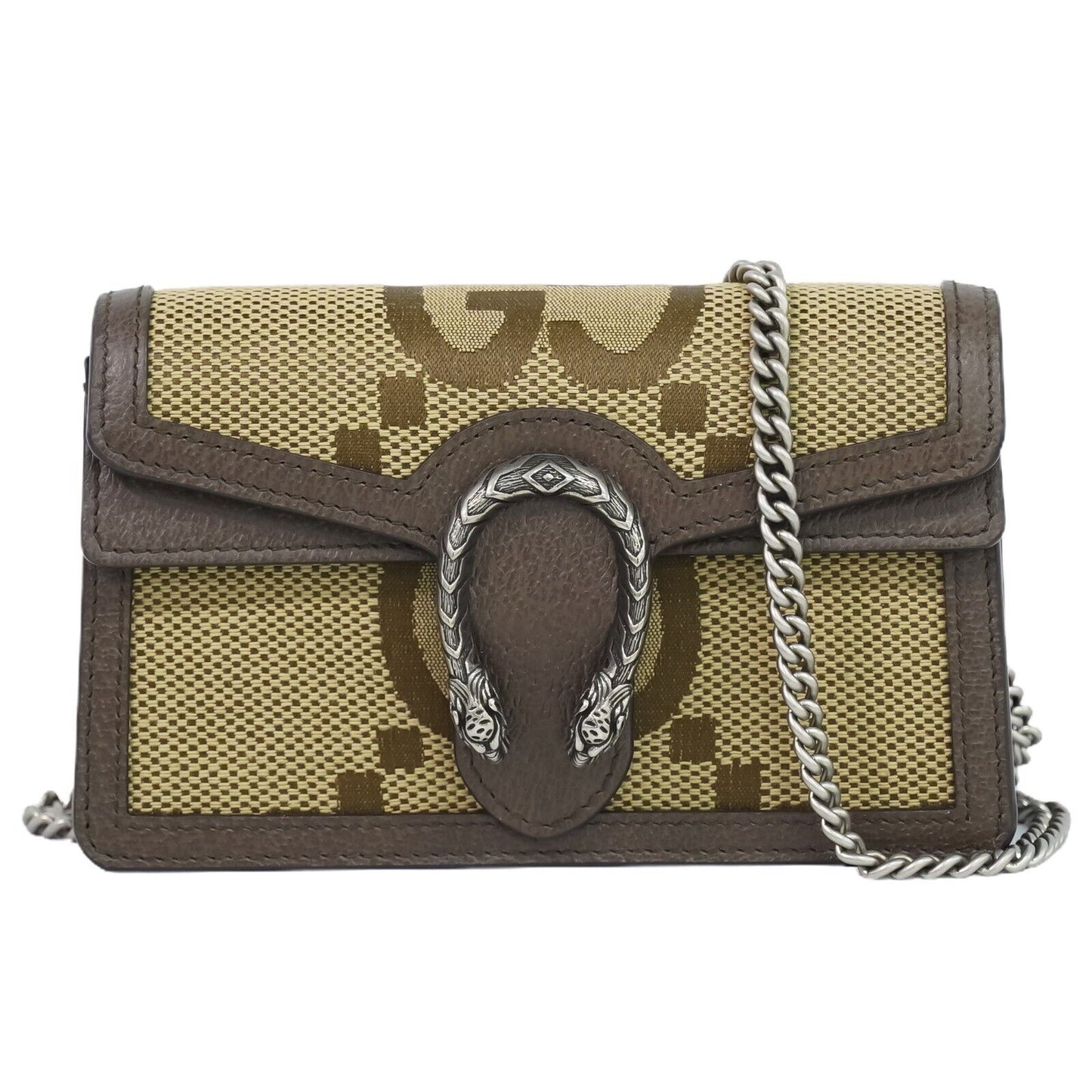 Gucci Dionysus Flap Messenger Bag Shearling, BEIGE, CANVAS, Crossbody bag