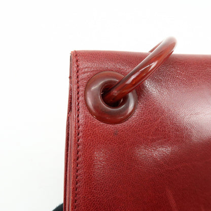 Prada Shoulder Leather, Red, Leather, Shoulder Bag