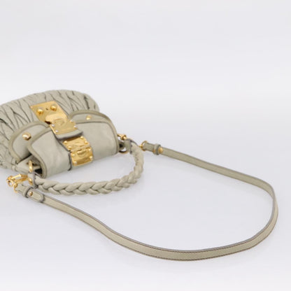 Miu Miu Beau Top Handle Leather, Beige, Leather, Handbag