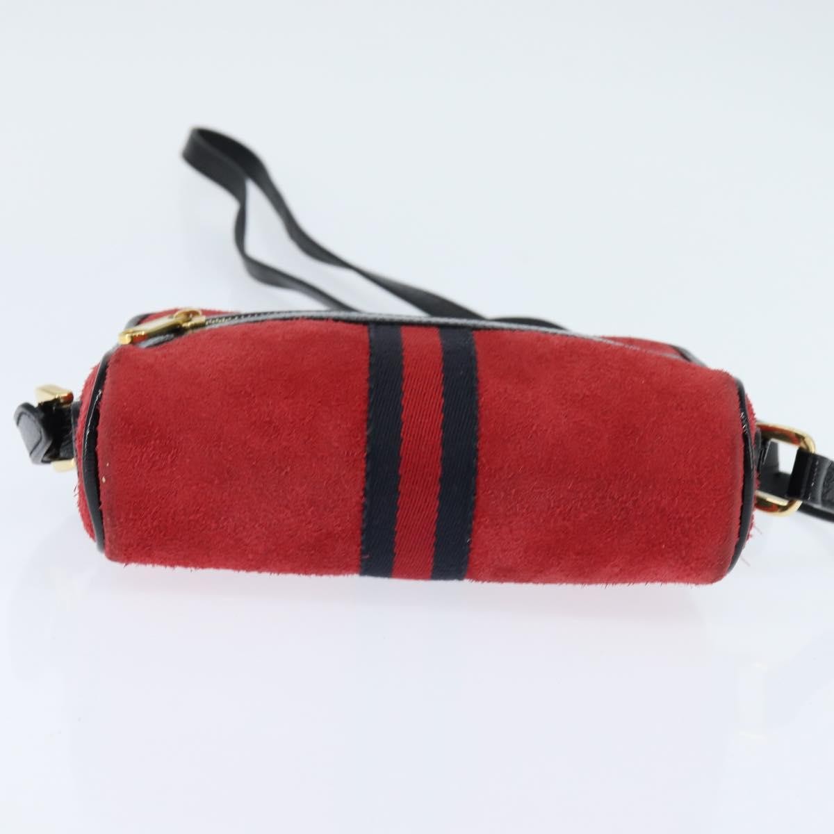 Gucci Ophidia Suede, Red, Suede, Shoulder Bag