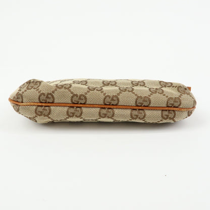 Gucci Zip Wristlet GG Canvas, Beige, Canvas, Clutch