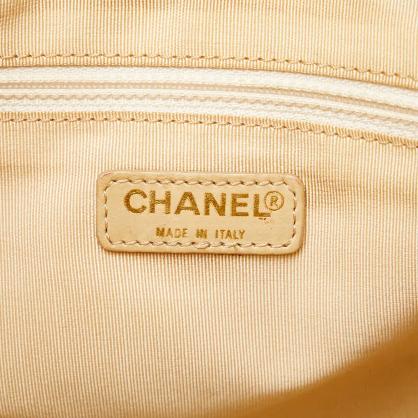 Chanel Chocolate bar, Beige, Leather, tote