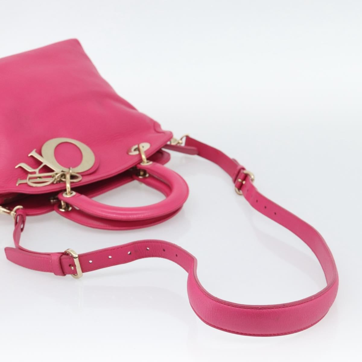 Christian Dior Granville Satchel Leather, Pink, Leather, Handbag