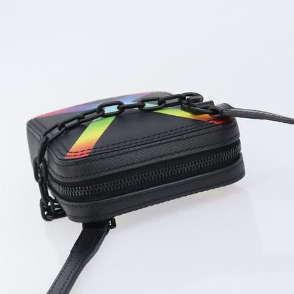 Louis Vuitton Danube Messenger Rainbow Taiga Leather, Black, Leather, Handbag