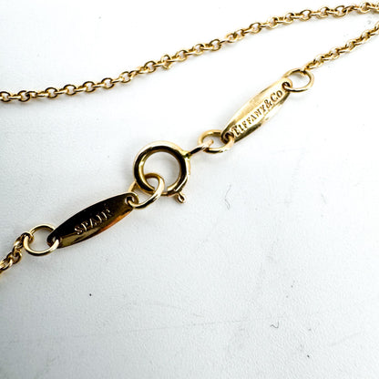 Tiffany & Co. Elsa Peretti Diamonds By The Yard Pendant 18K Yellow Gold with Diamond, Gold, Yellow Gold, Necklace