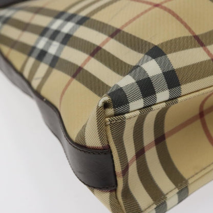 Burberry Nova check Canvas and Leather, Beige, Canvas, Shoulder Bag