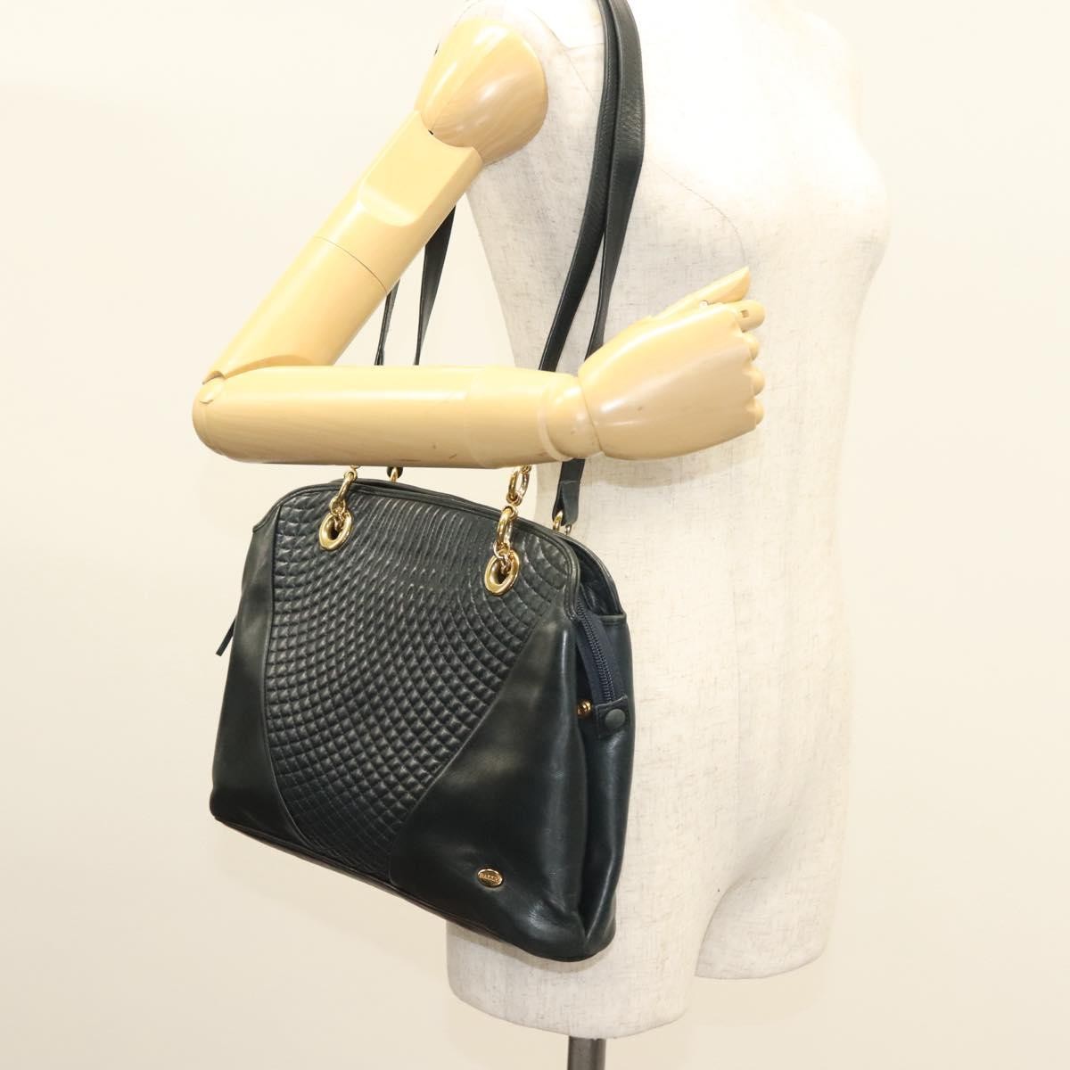 Bally Vintage Quilted leather, Black, Leather, Handbag