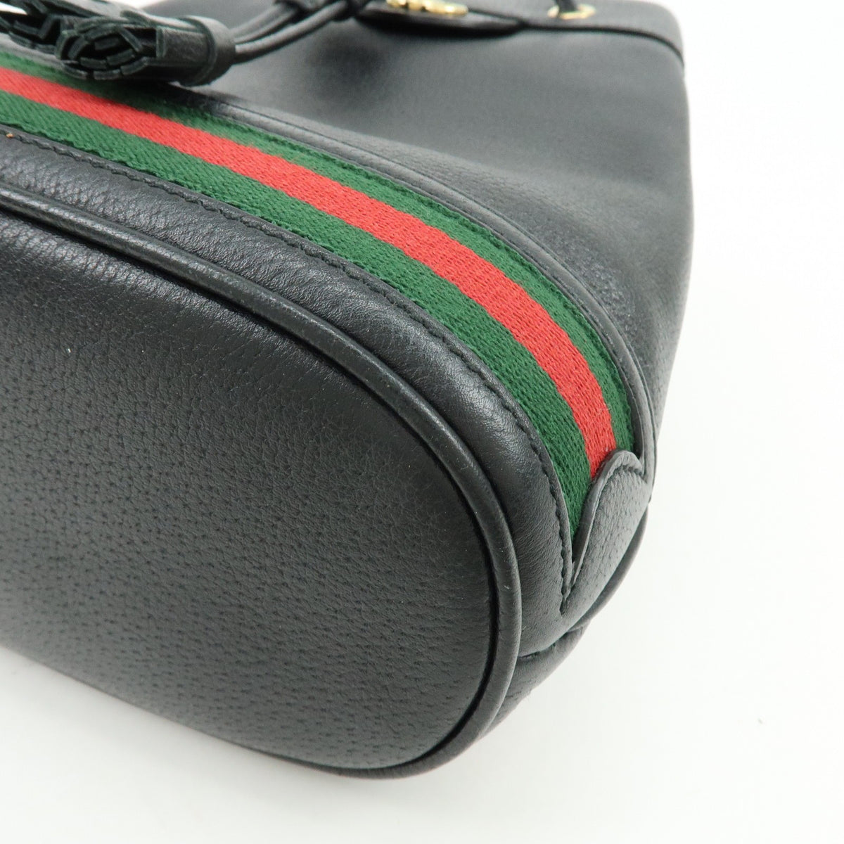 Gucci Ophidia Bucket Leather, Black, Leather, Handbag