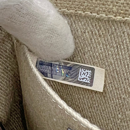 Chloé Woody, Beige, Canvas, tote