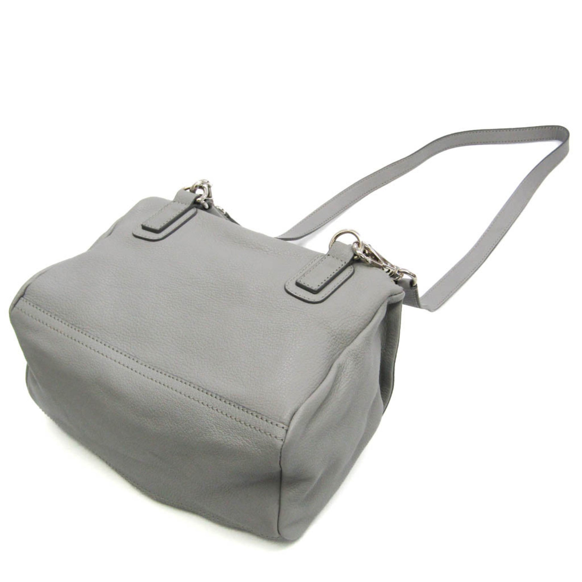 Givenchy Pandora, Grey, Leather, handbag