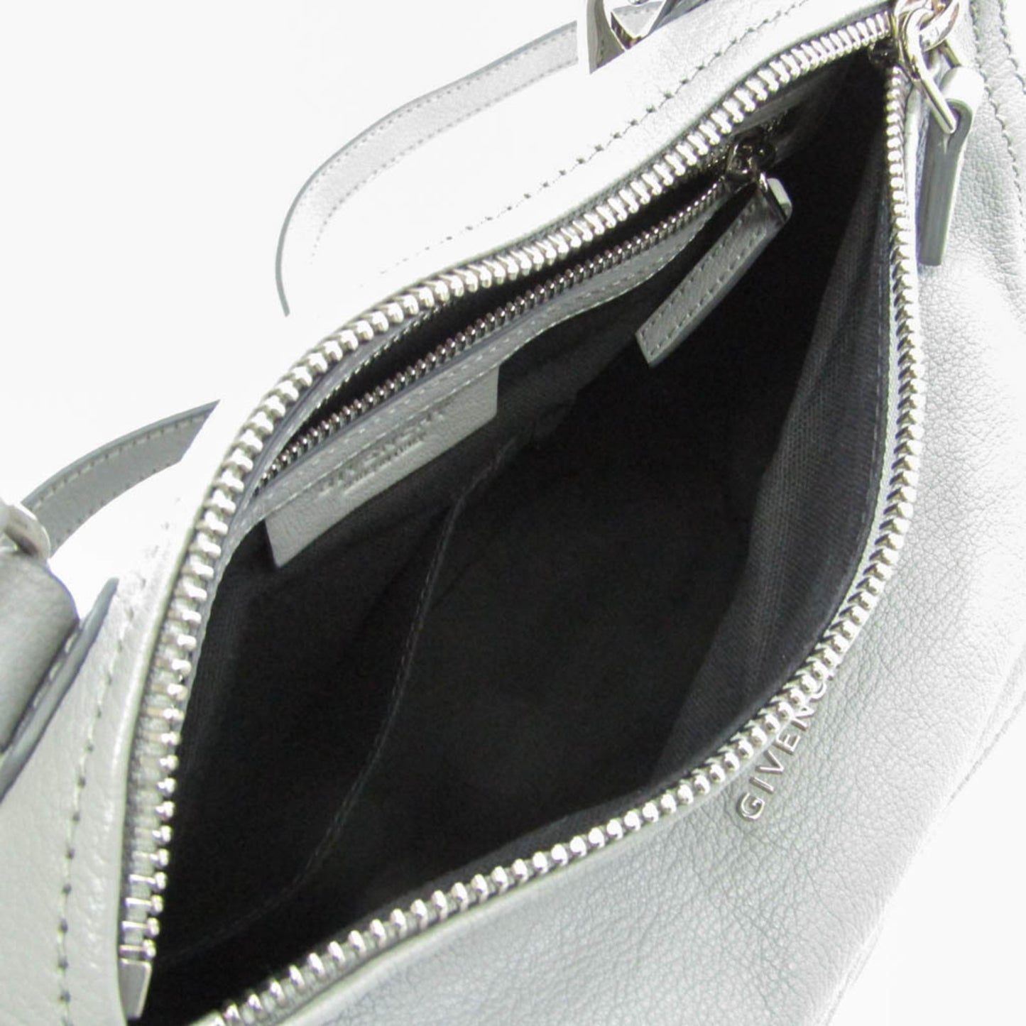 Givenchy Pandora, Grey, Leather, handbag