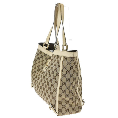 Gucci Abbey D- GG Canvas with Leather, Brown, Canvas, Tote Bag