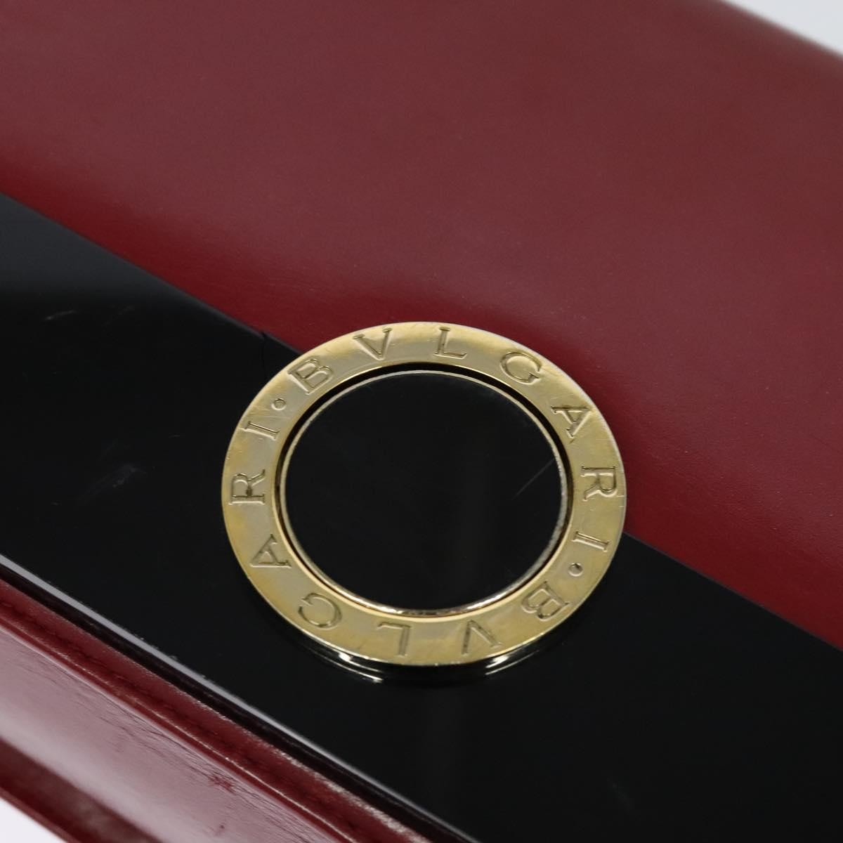 Bvlgari Signature Leather, Red, Leather, Shoulder Bag