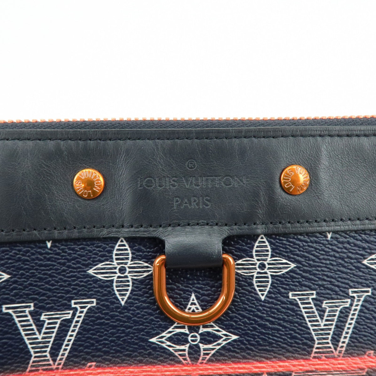 Louis Vuitton Pochette Apollo Limited Edition Upside Down Monogram Ink, Navy, Canvas, Clutch