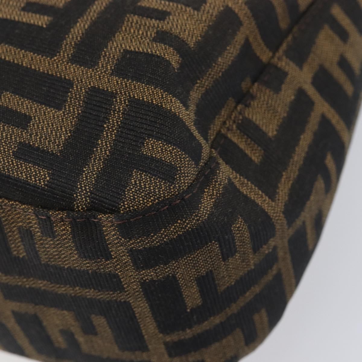 Fendi Vintage Pocket Zucca Canvas, Brown, Canvas, Shoulder Bag