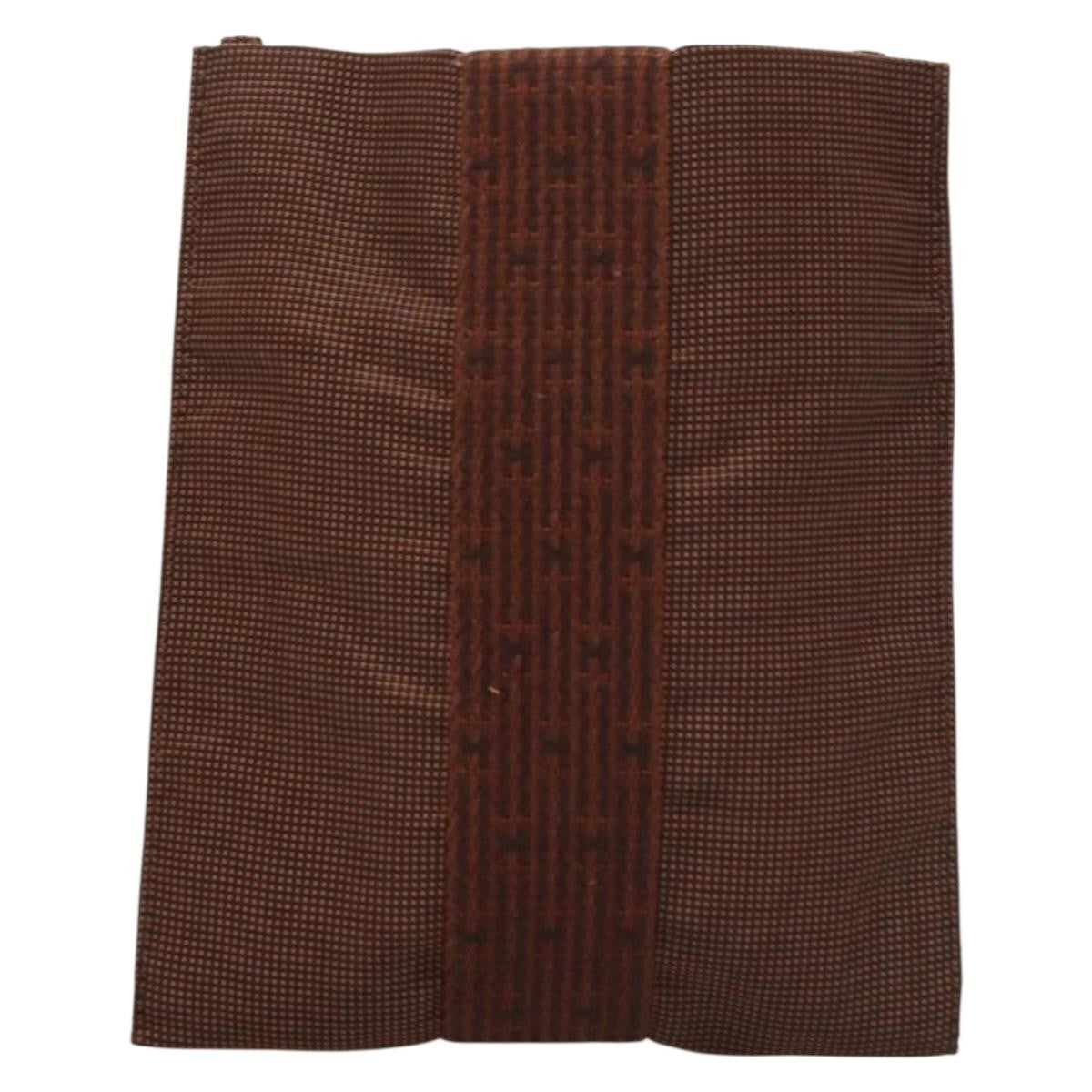 Hermes Herline Canvas, Brown, Canvas, Crossbody Bag