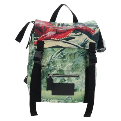 Valentino Garavani x Roger Dean Dragon Printed Nylon, Green, Nylon, Backpack