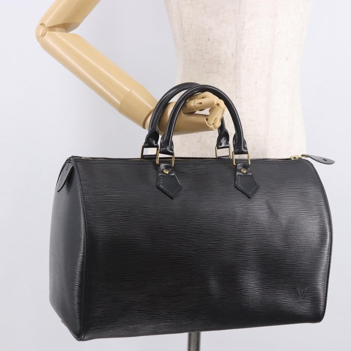 Louis Vuitton Speedy Epi Leather, Black, Leather, Handbag