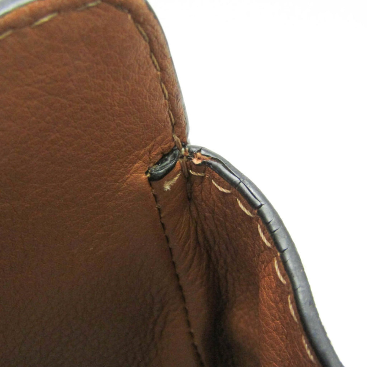 Loewe Hammock Leather and Canvas, Brown, Leather, Handbag
