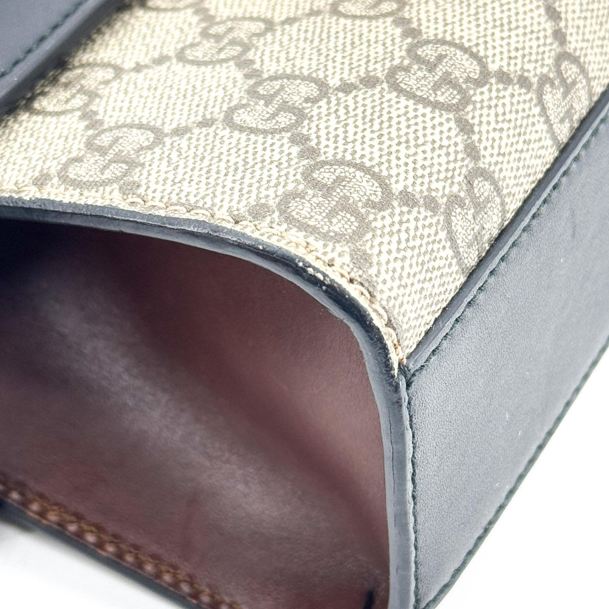 Gucci Padlock Chain Flap Blooms Print GG Coated Canvas and Leather, Brown, Canvas, Handbag