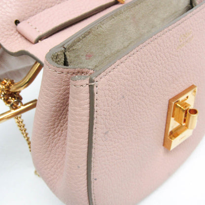 Chloe Drew Leather, Pink, Leather, Crossbody Bag