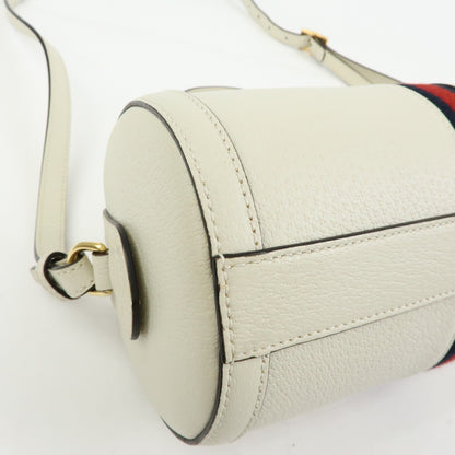 Gucci Ophidia Boston Leather, White, Leather, Handbag