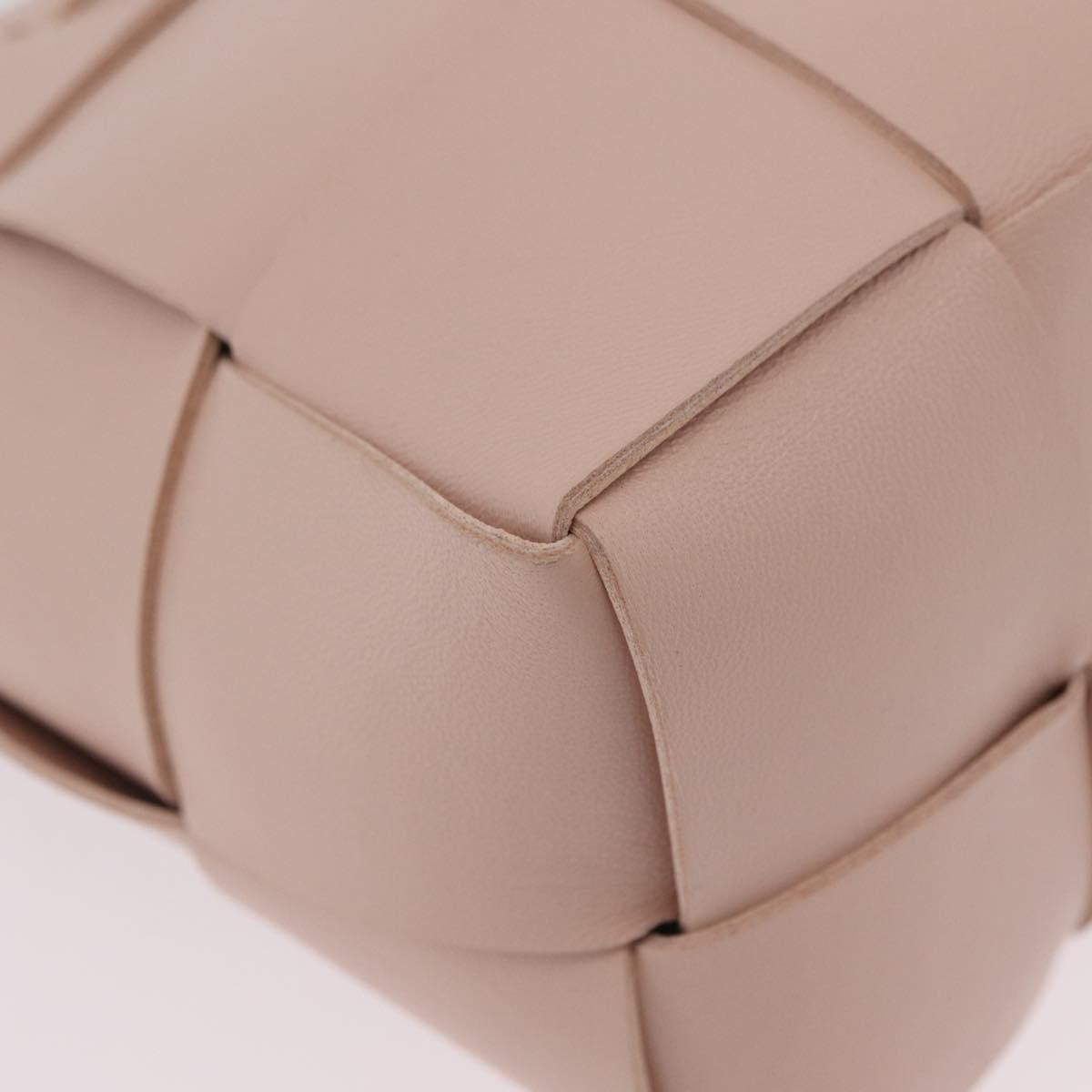 Bottega Veneta Cassette Bucket Maxi Intrecciato Leather, Pink, Leather, Handbag