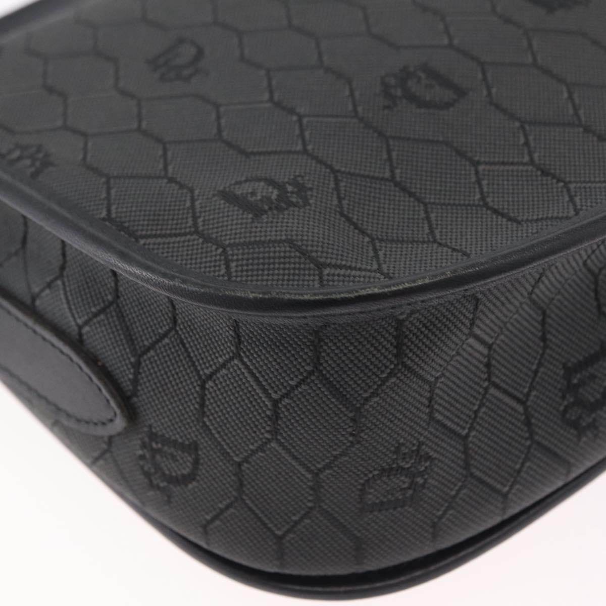 Christian Dior Vintage Honeycomb Canvas, Black, Canvas, Shoulder Bag