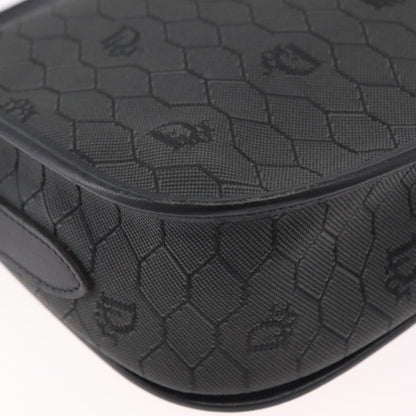 Christian Dior Vintage Honeycomb Canvas, Black, Canvas, Shoulder Bag