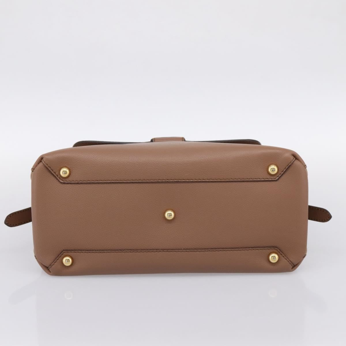 Burberry Camberley Top Handle Leather, Brown, Leather, Shoulder Bag