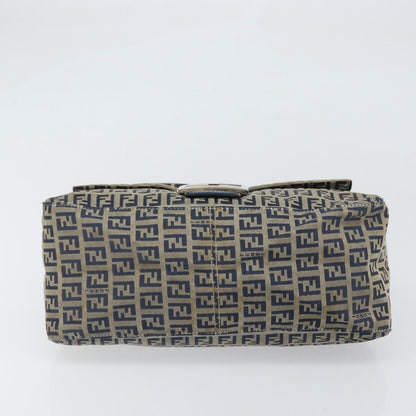 Fendi Mamma Baguette Zucchino canvas, Navy, Canvas, Shoulder Bag